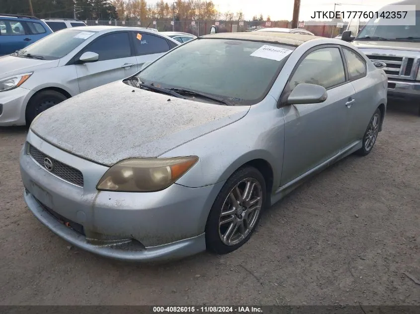 2006 Scion Tc VIN: JTKDE177760142357 Lot: 40826015