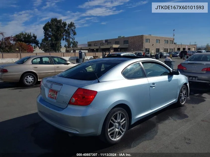 2006 Scion Tc VIN: JTKDE167X60101593 Lot: 40857307