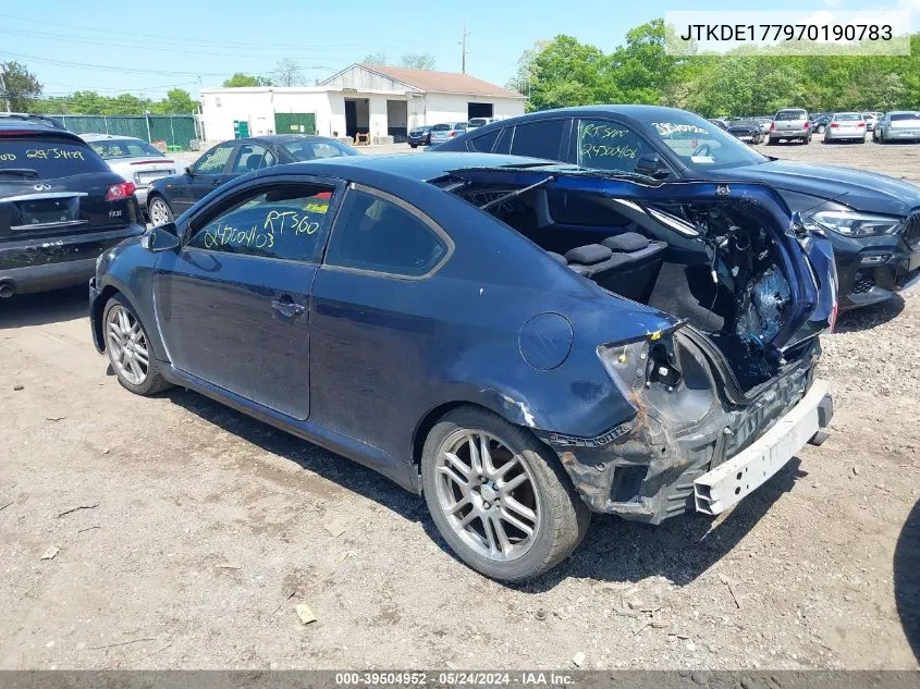 2007 Scion Tc VIN: JTKDE177970190783 Lot: 39504952