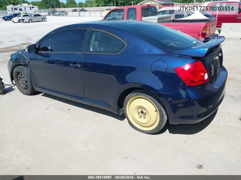 JTKDE177570203514 2007 Scion Tc