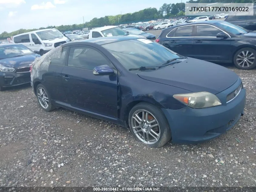 2007 Scion Tc VIN: JTKDE177X70169022 Lot: 39810447