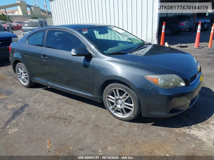 2007 Scion Tc VIN: JTKDE177X70144119 Lot: 40093157