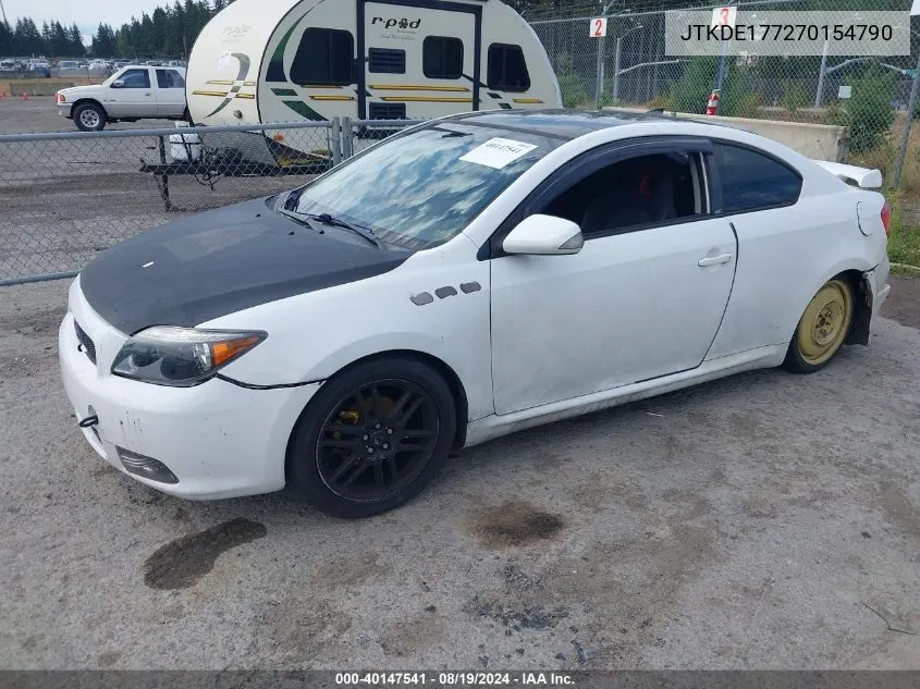 2007 Scion Tc VIN: JTKDE177270154790 Lot: 40147541