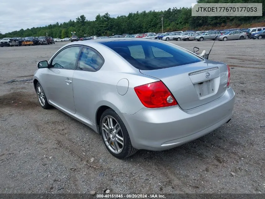 2007 Scion Tc VIN: JTKDE177670177053 Lot: 40151845