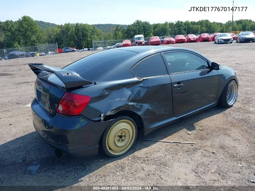 2007 Scion Tc VIN: JTKDE177670147177 Lot: 40261483