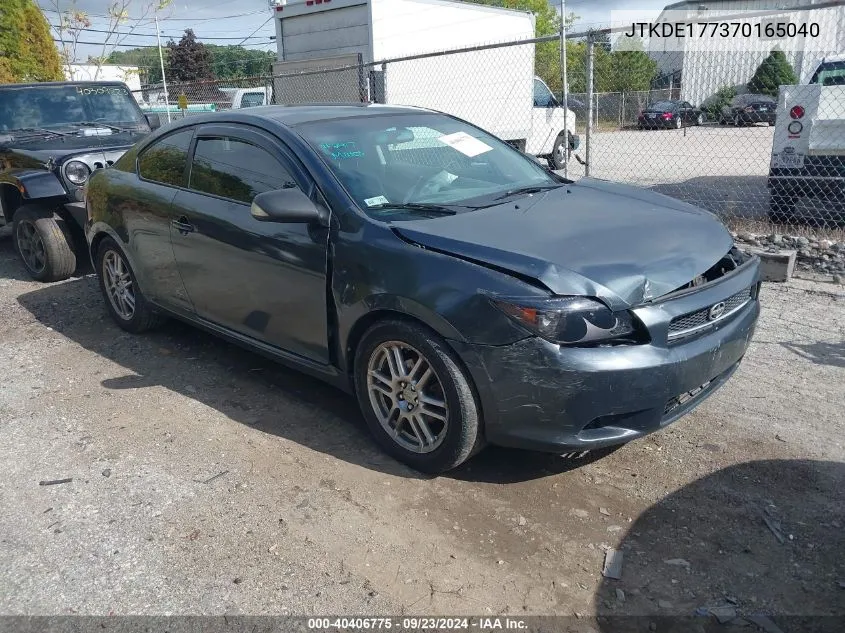 2007 Scion Tc VIN: JTKDE177370165040 Lot: 40406775