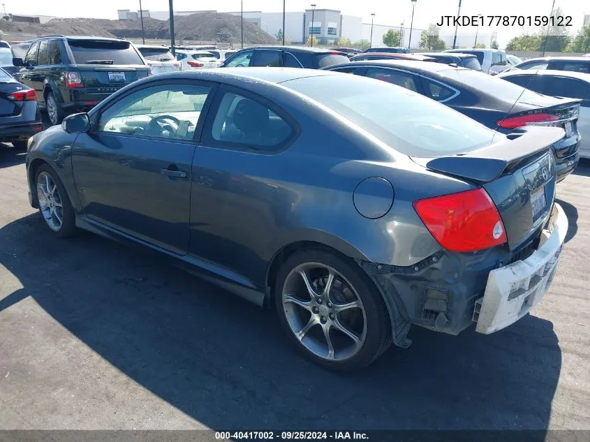 2007 Scion Tc VIN: JTKDE177870159122 Lot: 40417002