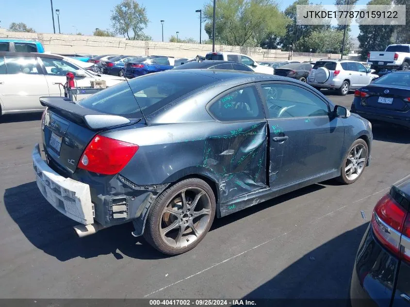 2007 Scion Tc VIN: JTKDE177870159122 Lot: 40417002