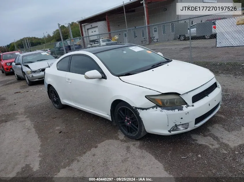 2007 Scion Tc VIN: JTKDE177270197526 Lot: 40440297