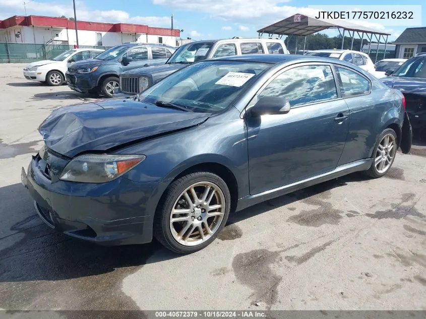 2007 Scion Tc VIN: JTKDE177570216232 Lot: 40572379