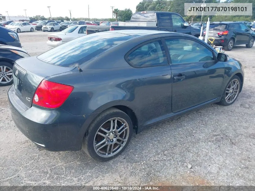 2007 Scion Tc VIN: JTKDE177870198101 Lot: 40623540