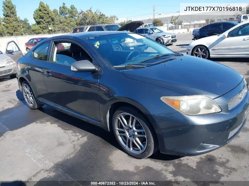 2007 Scion Tc VIN: JTKDE177X70196818 Lot: 40672352