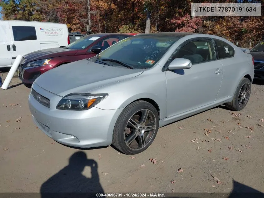 2007 Scion Tc VIN: JTKDE177870191634 Lot: 40696739