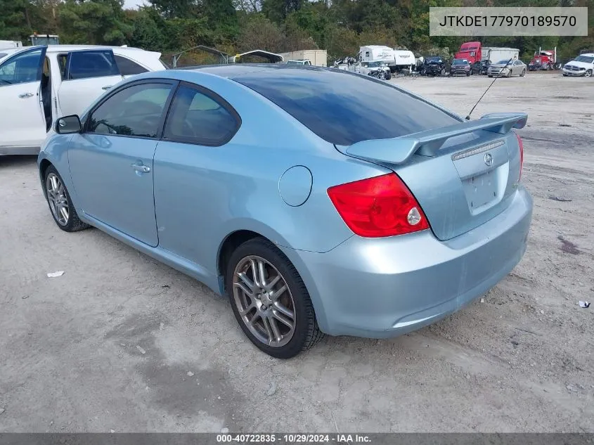 2007 Scion Tc VIN: JTKDE177970189570 Lot: 40722835