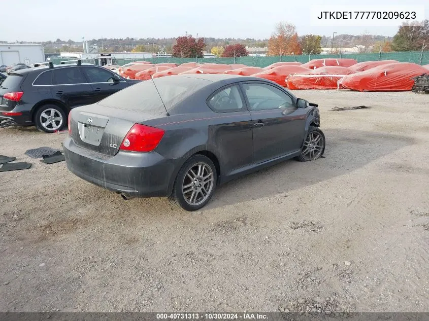 2007 Scion Tc VIN: JTKDE177770209623 Lot: 40731313