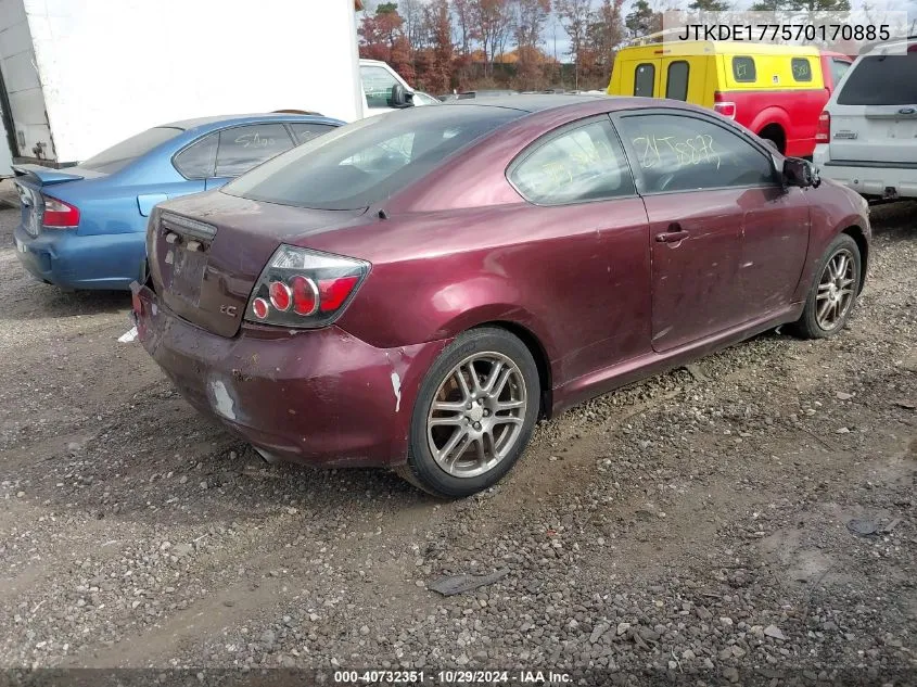 2007 Scion Tc VIN: JTKDE177570170885 Lot: 40732351