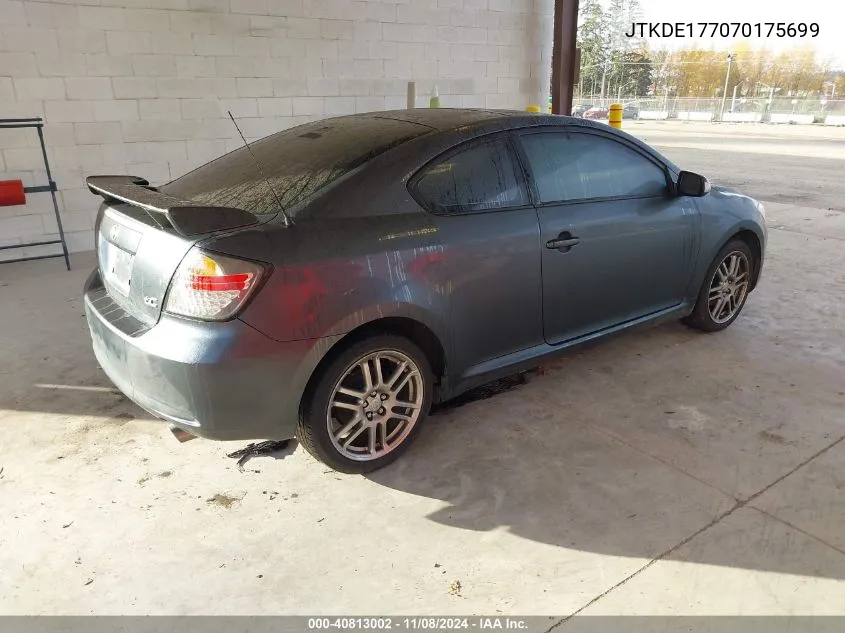 2007 Scion Tc VIN: JTKDE177070175699 Lot: 40813002