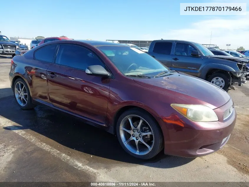 2007 Scion Tc VIN: JTKDE177870179466 Lot: 40818886