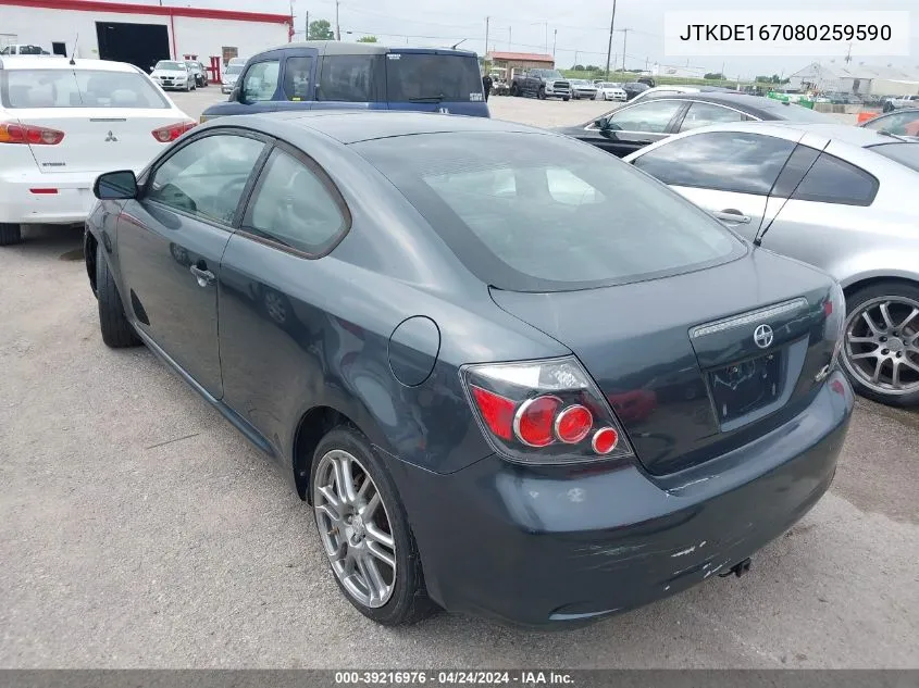 2008 Scion Tc VIN: JTKDE167080259590 Lot: 39216976