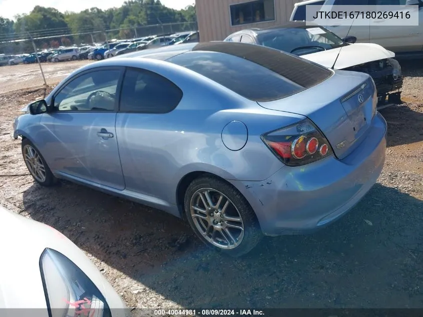 2008 Scion Tc VIN: JTKDE167180269416 Lot: 40044981