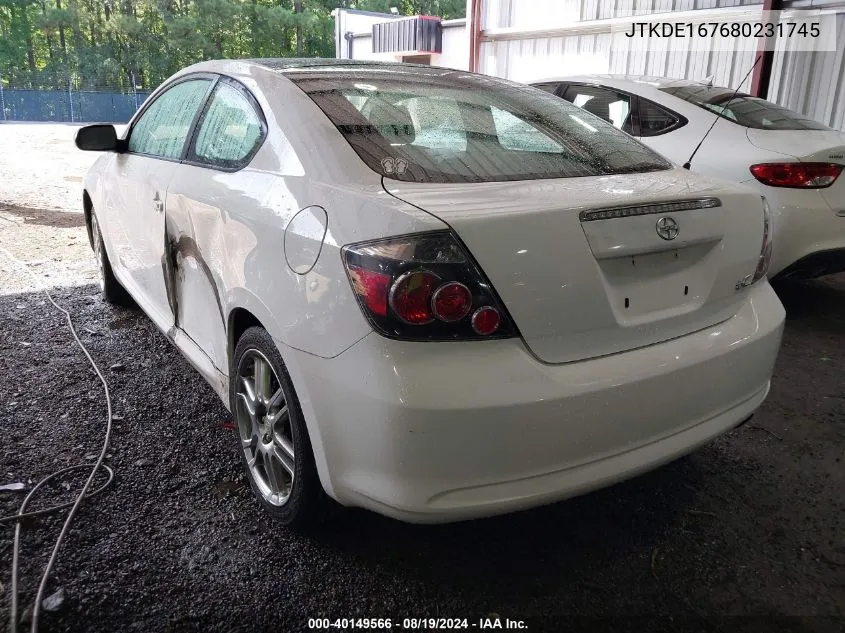 2008 Scion Tc VIN: JTKDE167680231745 Lot: 40149566