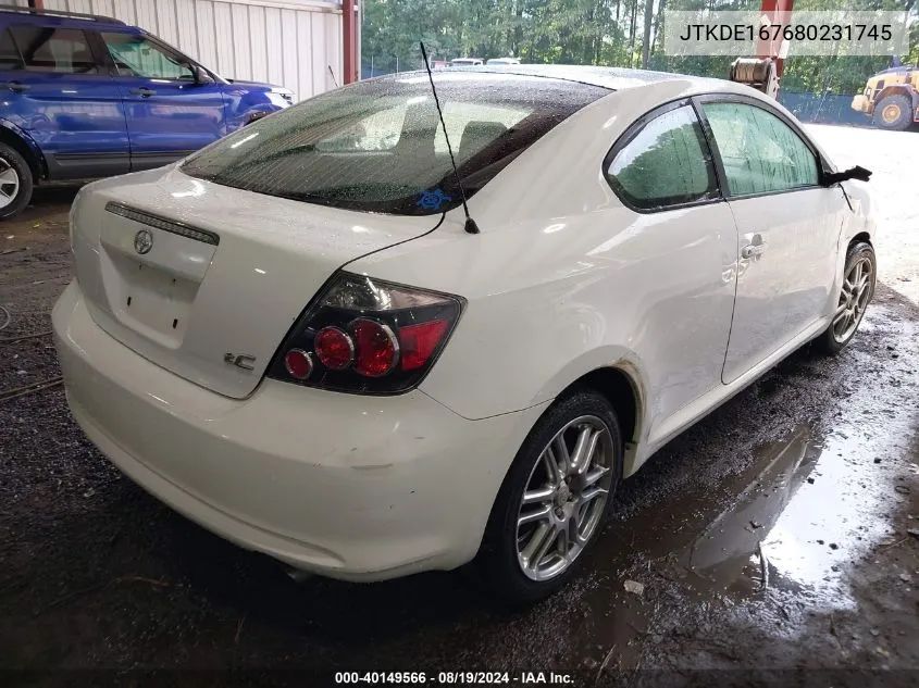 2008 Scion Tc VIN: JTKDE167680231745 Lot: 40149566