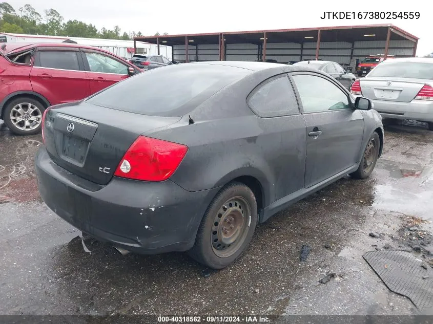 2008 Scion Tc VIN: JTKDE167380254559 Lot: 40318562