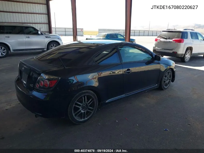 2008 Scion Tc VIN: JTKDE167080220627 Lot: 40374878