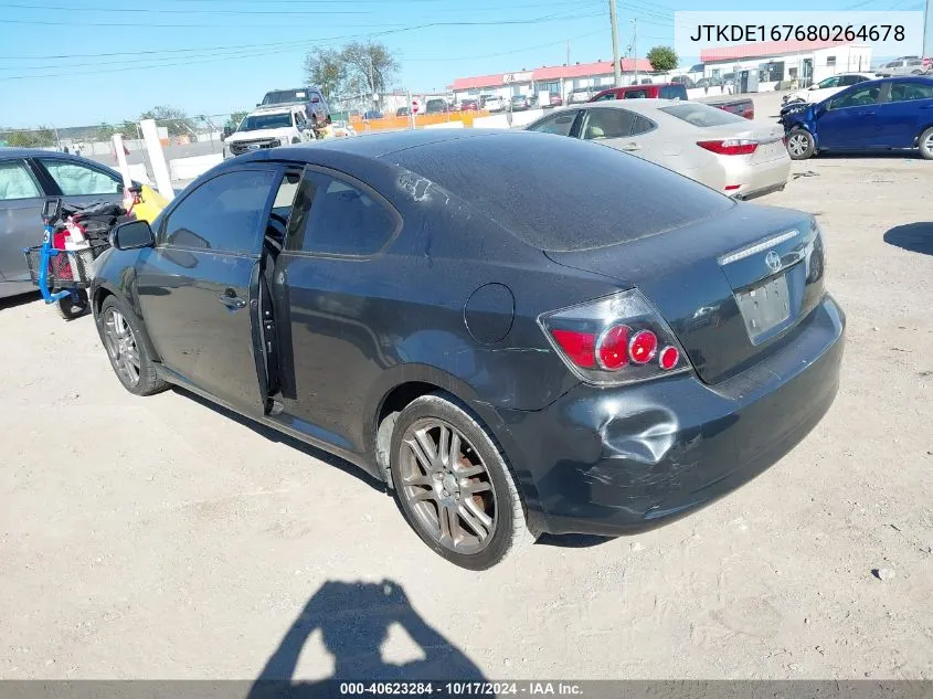 2008 Scion Tc VIN: JTKDE167680264678 Lot: 40623284