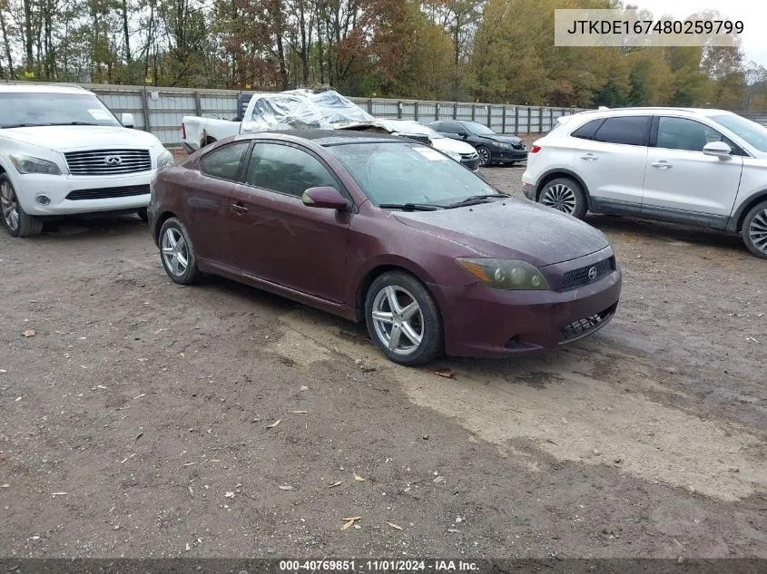 2008 Scion Tc VIN: JTKDE167480259799 Lot: 40769851