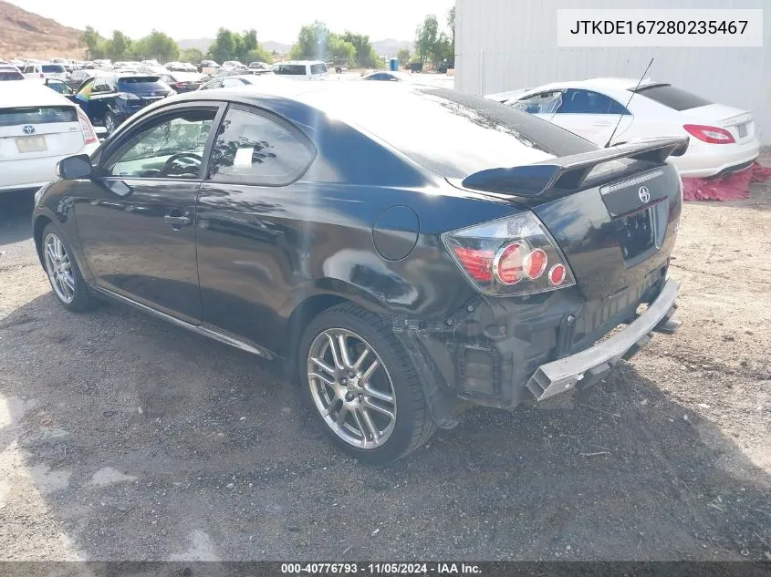 2008 Scion Tc VIN: JTKDE167280235467 Lot: 40776793