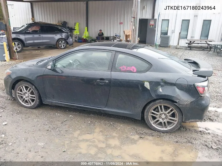 2008 Scion Tc VIN: JTKDE167180243964 Lot: 40776863