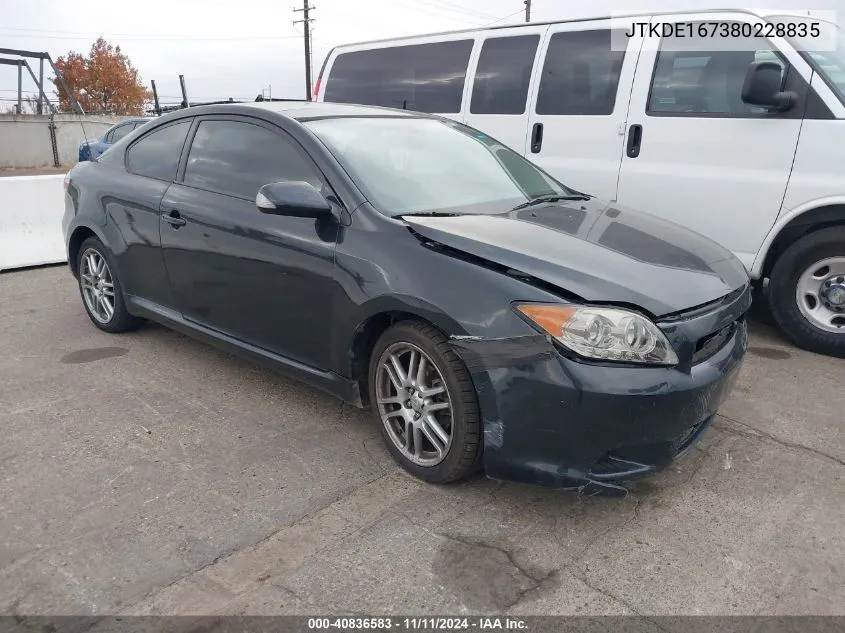 2008 Scion Tc VIN: JTKDE167380228835 Lot: 40836583