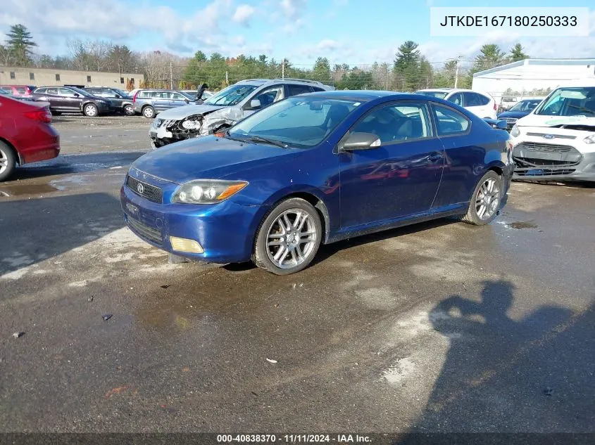 2008 Scion Tc VIN: JTKDE167180250333 Lot: 40838370