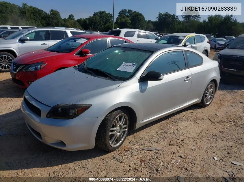 2009 Scion Tc VIN: JTKDE167090283339 Lot: 40098974