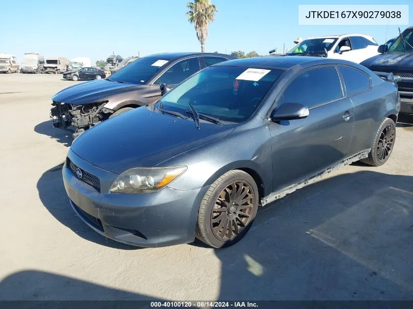 2009 Scion Tc VIN: JTKDE167X90279038 Lot: 40100120