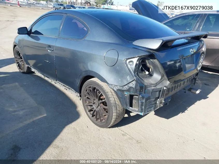 2009 Scion Tc VIN: JTKDE167X90279038 Lot: 40100120