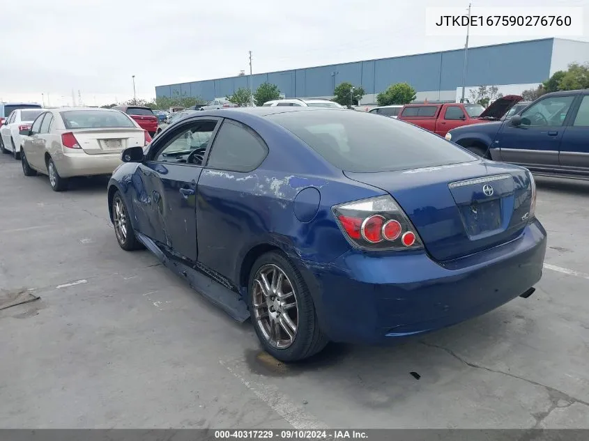 2009 Scion Tc VIN: JTKDE167590276760 Lot: 40317229