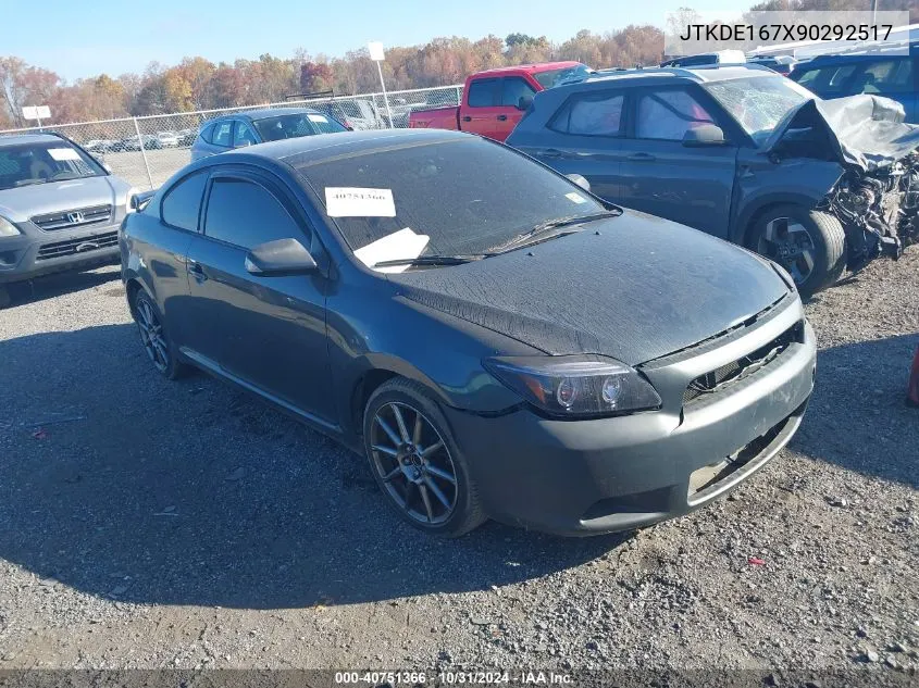 2009 Scion Tc VIN: JTKDE167X90292517 Lot: 40751366