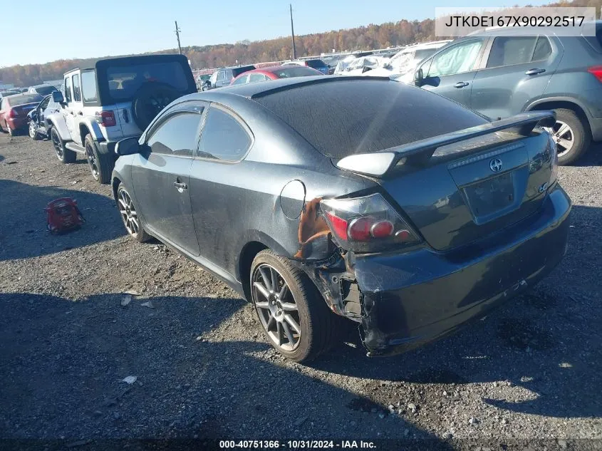 2009 Scion Tc VIN: JTKDE167X90292517 Lot: 40751366