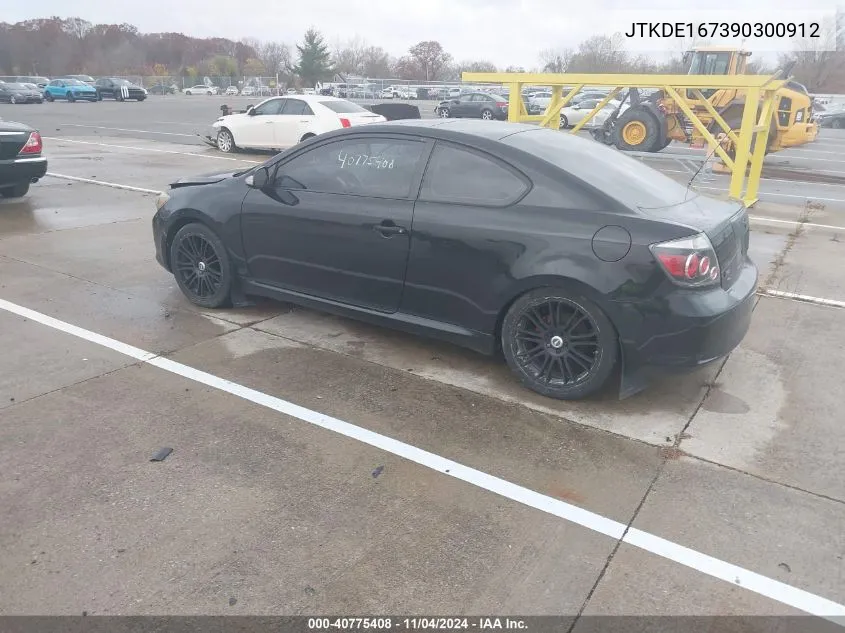 2009 Scion Tc VIN: JTKDE167390300912 Lot: 40775408