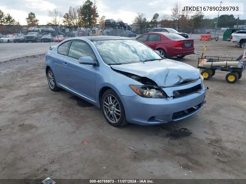 2009 Scion Tc VIN: JTKDE167890289793 Lot: 40785973