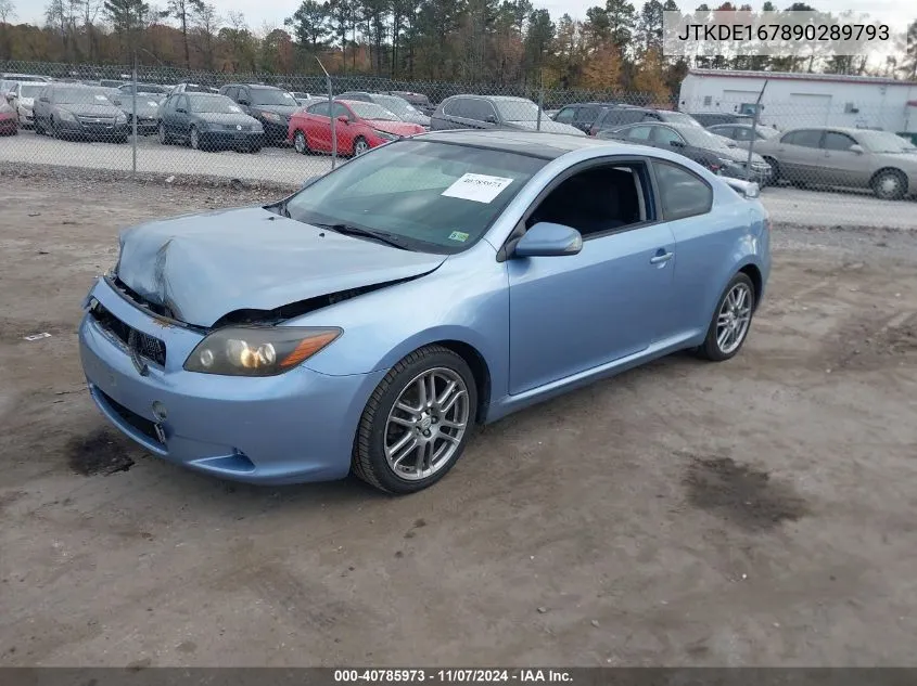 2009 Scion Tc VIN: JTKDE167890289793 Lot: 40785973