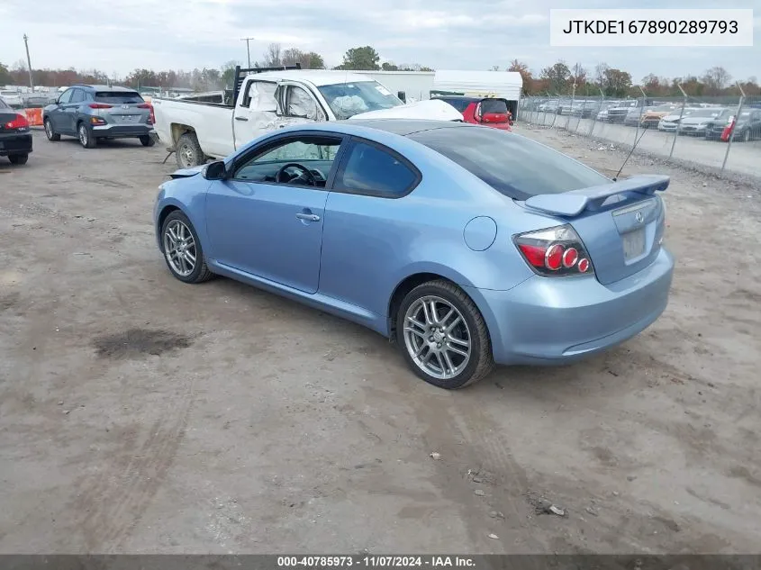 2009 Scion Tc VIN: JTKDE167890289793 Lot: 40785973