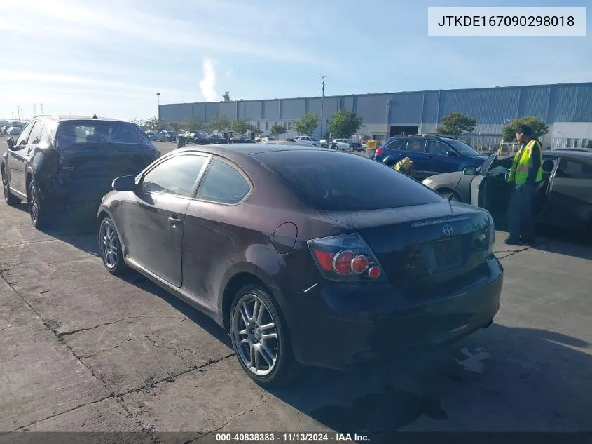 2009 Scion Tc VIN: JTKDE167090298018 Lot: 40838383