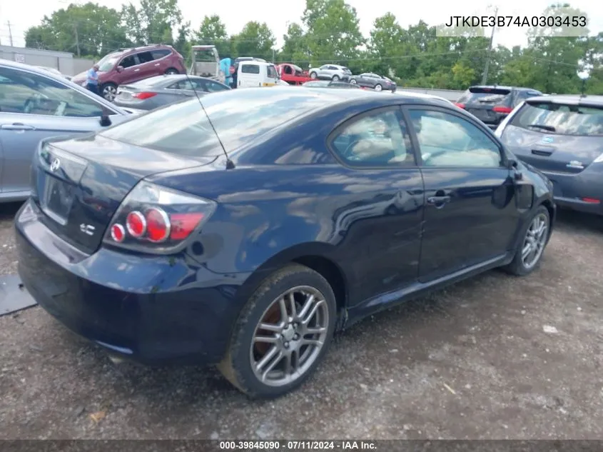 2010 Scion Tc VIN: JTKDE3B74A0303453 Lot: 39845090