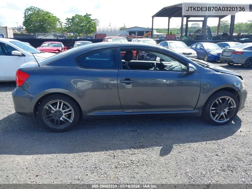 2010 Scion Tc Release Series 6.0 VIN: JTKDE3B70A0320136 Lot: 39882339