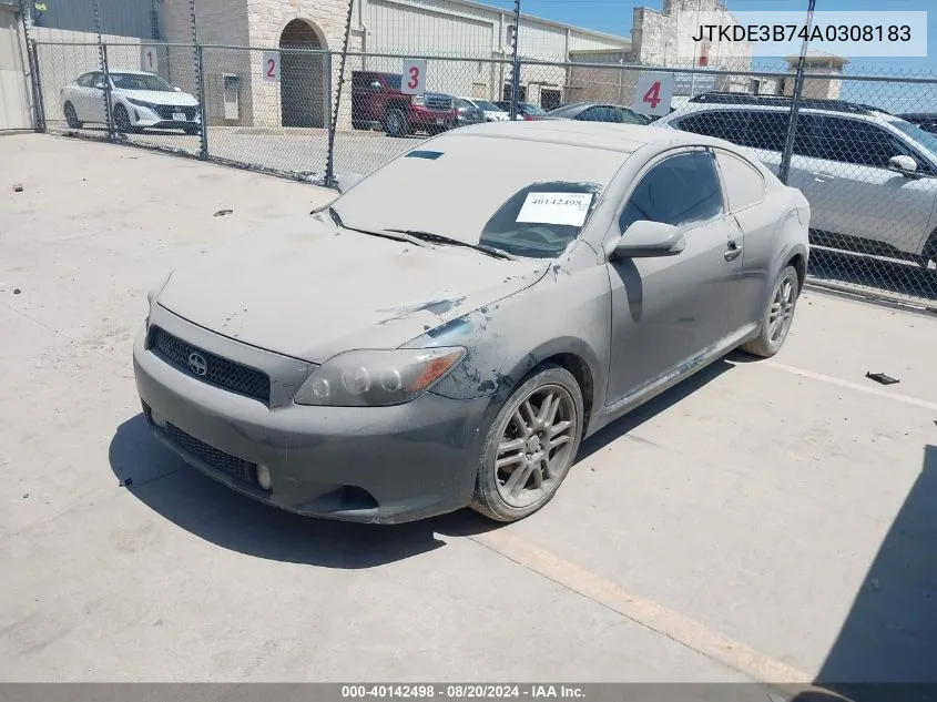 2010 Scion Tc VIN: JTKDE3B74A0308183 Lot: 40142498