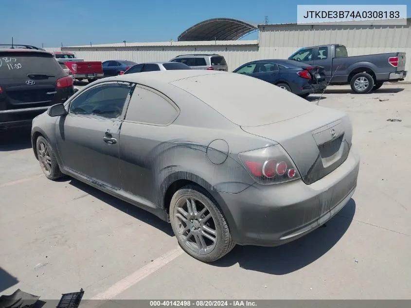 2010 Scion Tc VIN: JTKDE3B74A0308183 Lot: 40142498