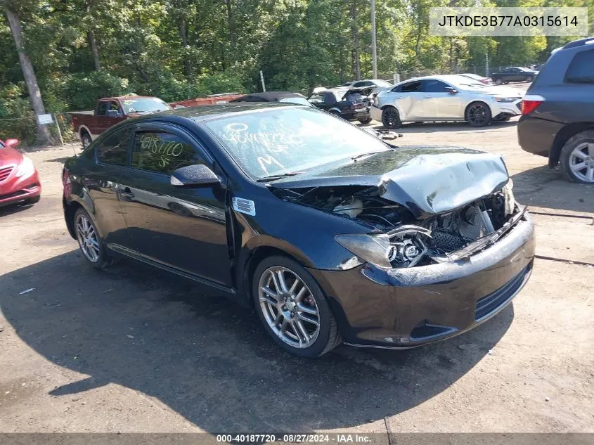 2010 Scion Tc VIN: JTKDE3B77A0315614 Lot: 40187720